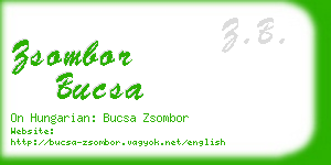 zsombor bucsa business card